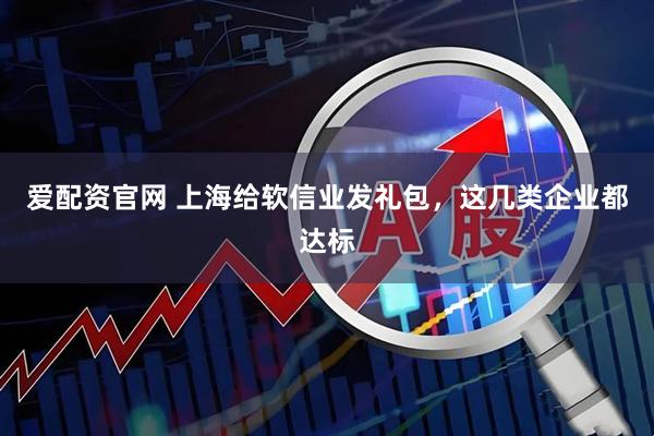 爱配资官网 上海给软信业发礼包，这几类企业都达标